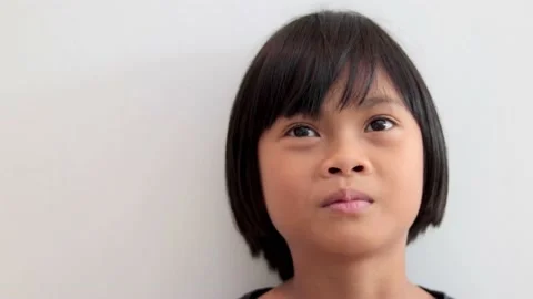 Girl face in close-up. Stock Footage 224431391