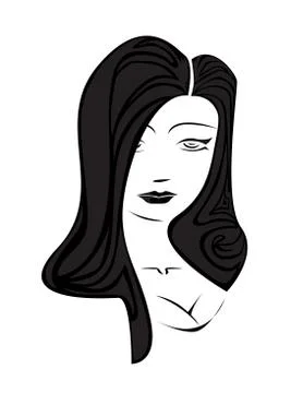 Girl face Stock Illustration