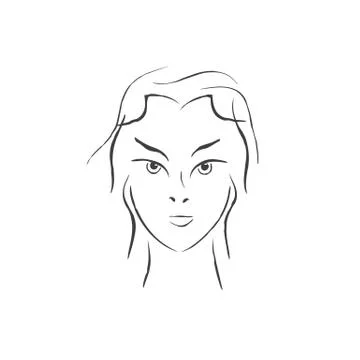 Girl face vector Stock-Illustration