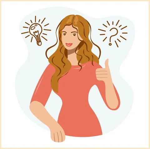 The girl faced a problem and solved it. The woman liked the idea that had ari 스톡 일러스트