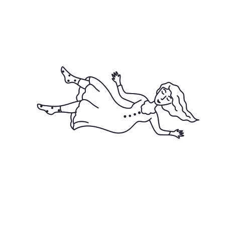 Girl falling Stock Illustration