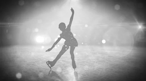 Girl on figure skates Stock Footage 59164472