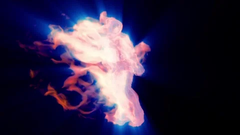 Girl fire dance3 Stock Footage 340282319