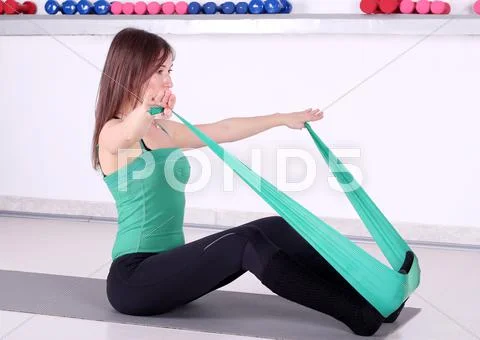 Girl fitness recreation healthy lifestyle Stock Photos