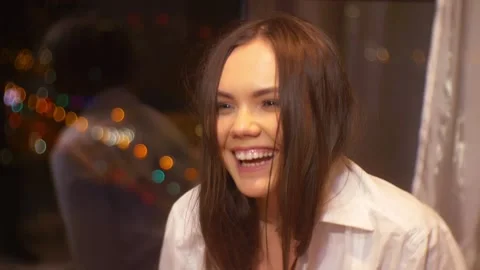 Girl Flirting for the Camera Stock Footage 163467452