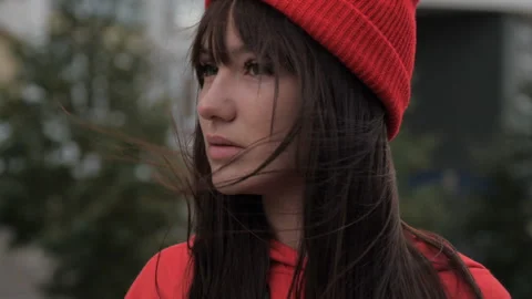 The girl flirts with the camera Stock Footage 106498272