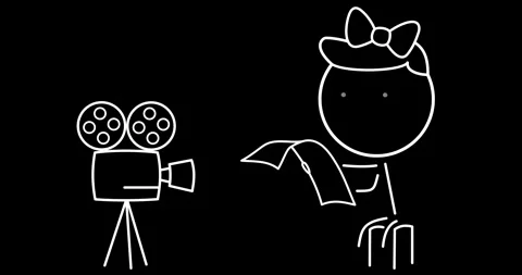 Girl in front of the camera Stock Footage 301905370