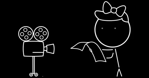 Girl in front of a camera Stock Footage 301908229