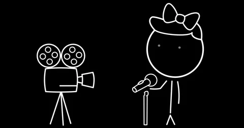 Girl in front of camera Stock Footage 301973171