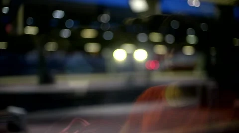 Girl in front of a train window Stock Footage 41479702