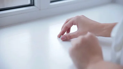 Girl gets a golden ring as a present. Girl gets a proposal Stock Footage 90892353