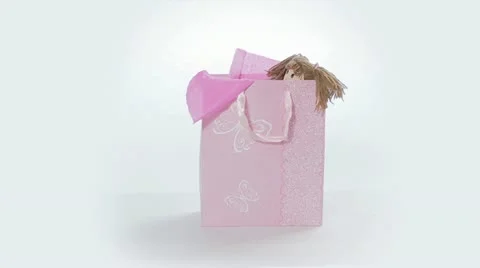 Girl gift box Stock Footage 12653088