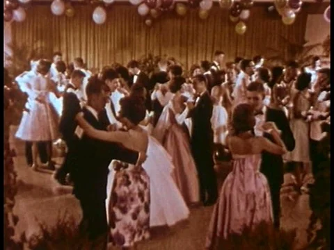 A girl is given permission to stop dancing with a show-off and proper etiquette Stock Footage 75280369