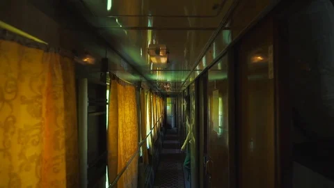 Girl is going in the train Stock Footage 76249973