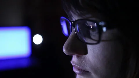 A Girl Hacker at the Computer Stock-Footage 62617228