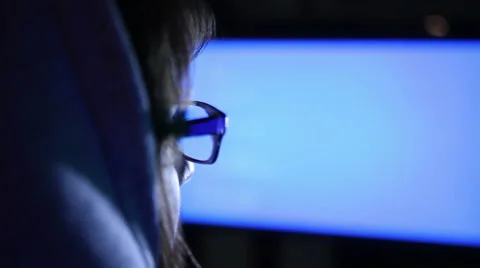 A Girl Hacker at the Computer Stock Footage 62617694