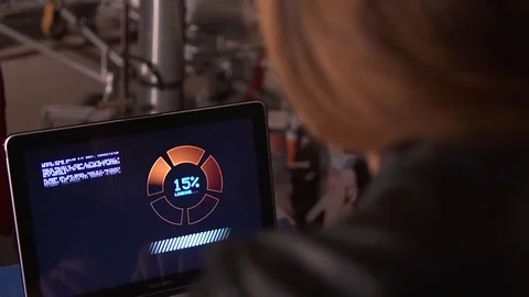 Girl Hacking Computer2 動画素材 83256230