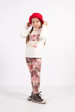 Girl in a hat with braid, diva into predu Stock Photos