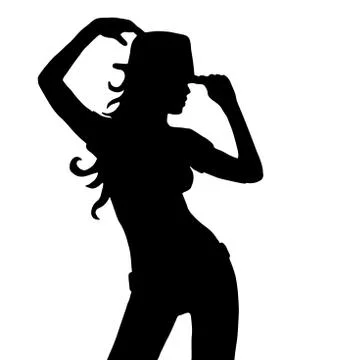 The girl in the hat Stock Illustration