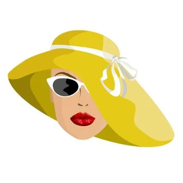 The girl in the hat Stock Illustration