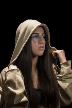 Girl with hood Stock Photos