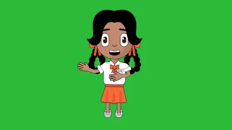 Girl Hungry Animation Character Talking ... | Stock Video | Pond5