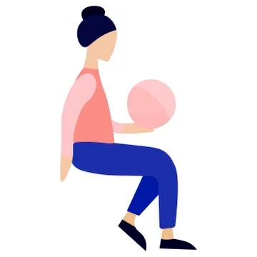 Girl icon on a white background. Vector illustration Stock Illustration