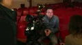 Girl journalist interviewing men. HD Footage