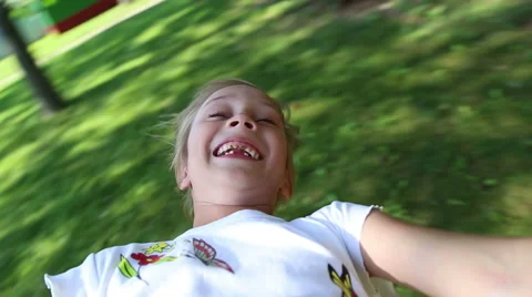 The girl joyfully turned Stock Footage 52823009