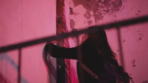 Girl knocks on the door Stock Footage 81699566