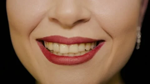 The girl laughs at the camera, close-up Stock Footage 143113792