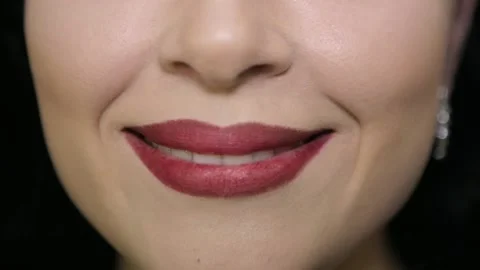 The girl laughs at the camera, close-up Stock Footage 191382616