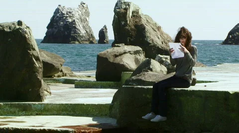 Girl learn text Video stock 726327