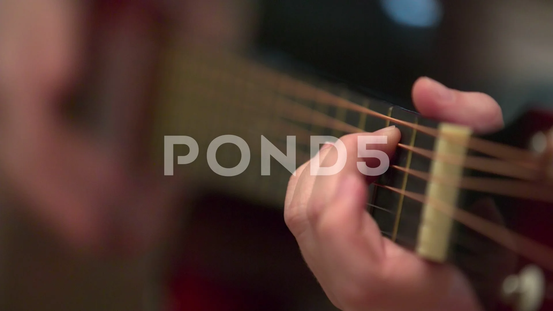 Girl Learning To Play Guitar Close Up Stock Video Pond5