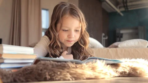 The girl learns lessons Stock-Footage 62959776