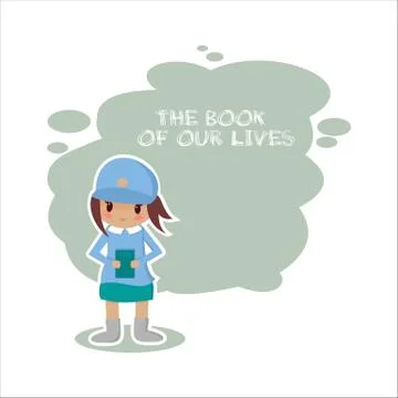 Girl librarian in vector format Stock Illustration