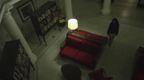 The Girl in The Library Stock Footage 61951319