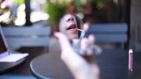 Girl Lips Stock Footage 107561843