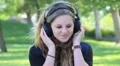 Girl Listening to Music HD Footage
