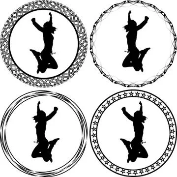 Girl logo Stock Illustration