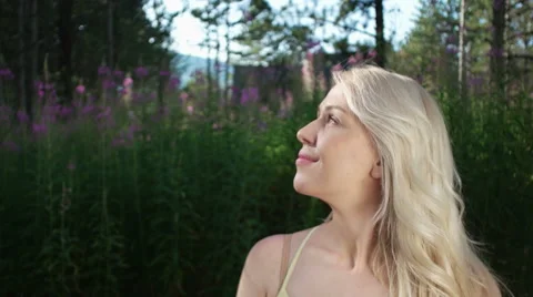 Girl looking at the camera Stock Footage 53212328