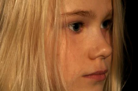 Girl looking at camera studio Stock Photos