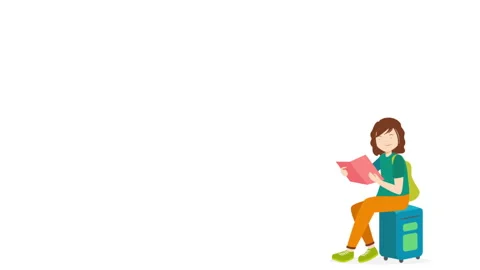 The Girl Looking At The Map Stock Footage 261173892