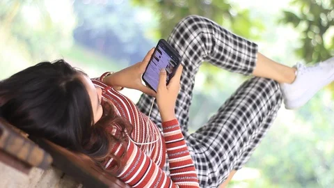 Girl lying down Stock Footage 121491124