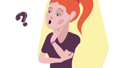 The girl makes a decision. Yellow background. Stock Footage 224736635