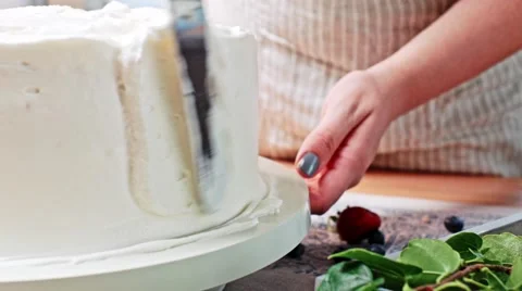Girl is making cake Stock Footage 68164507