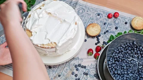 Girl is making cake Stock Footage 68164577