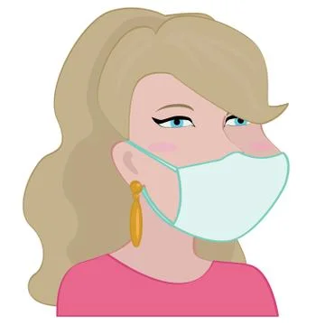 Girl mask Stock Illustration