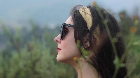 Girl in Meadow Stock Footage 286311643