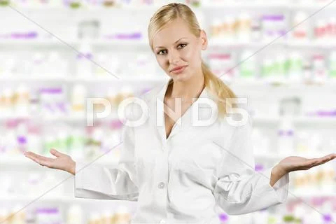 Girl in medical suit Stock Photos